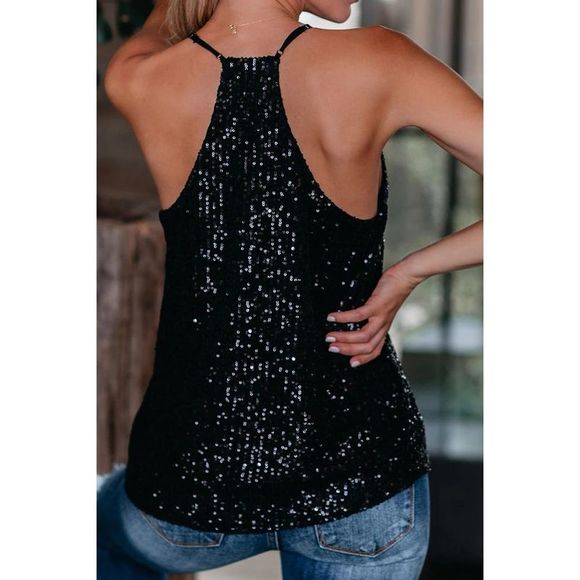 Azura Exchange  Black Sequin Racerback Tank - Picture 14 of 15